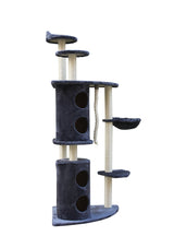 YES4PETS 170cm XL Multi Level Cat Scratching Post Tree Post Furniture House Tower - Grey - Top-Down View