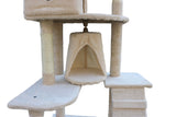 YES4PETS 193cm Cat Scratching Tree Post Sisal Pole Scratching Post Scratcher Tower Condo Beige - Front View