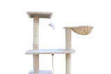 YES4PETS 193cm Cat Scratching Tree Post Sisal Pole Scratching Post Scratcher Tower Condo Beige - Side View
