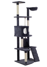 YES4PETS 193cm Cat Scratching Tree Post Sisal Pole Scratching Post Scratcher Tower Condo Grey - Side View