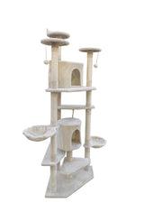 YES4PETS 200 cm Cat Scratching Post Tree Scratcher Corner Tower Furniture- Beige - Front View