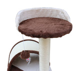 YES4PETS 50 cm Cat Scratching Post Tree Scratching Pole Climbing Post-Brown - Close-Up Angle