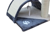 YES4PETS 50 cm Cat Scratching Post Tree Scratching Pole Climbing Post-Grey - Top-Down View