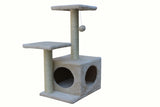 YES4PETS 71cm Beige Cat Scratching Tree Scratcher Post Pole Furniture Gym House - Front View