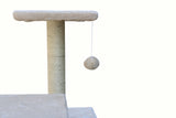 YES4PETS 71cm Beige Cat Scratching Tree Scratcher Post Pole Furniture Gym House - 45-Degree Angle