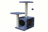 YES4PETS 71cm Grey Cat Scratching Tree Scratcher Post Pole Furniture Gym House - Side View
