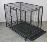 YES4PETS XL Pet Dog Cat Cage Metal Crate Kennel Portable Puppy Cat Rabbit House - 45-Degree Angle