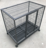 YES4PETS Medium Pet Dog Cat Cage Metal Rabbit Crate Carrier Kennel Wheel & Tray - Front View