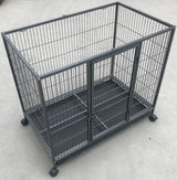 YES4PETS Medium Pet Dog Cat Cage Metal Rabbit Crate Carrier Kennel Wheel & Tray - Side View