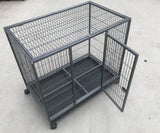 YES4PETS Medium Pet Dog Cat Bird Parrot Cage Metal Rabbit Crate Carrier Kennel Wheel & Tray