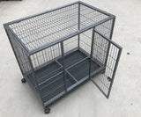 YES4PETS Medium Pet Dog Cat Cage Metal Rabbit Crate Carrier Kennel Wheel & Tray - Top-Down View