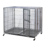 YES4PETS XXL Pet Dog Cat Cage Metal Crate Kennel Portable Puppy Cat Rabbit House - Front View