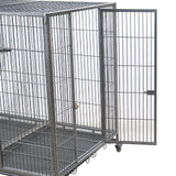 YES4PETS XXL Pet Dog Cat Cage Metal Crate Kennel Portable Puppy Cat Rabbit House - Side View
