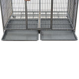 YES4PETS XXL Pet Dog Cat Cage Metal Crate Kennel Portable Puppy Cat Rabbit House - 45-Degree Angle