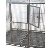 YES4PETS XXL Pet Dog Cat Cage Metal Crate Kennel Portable Puppy Cat Rabbit House - Rear View