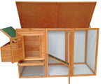 YES4PETS Large Chicken Coop Rabbit Hutch Ferret Cat Guinea Pig Cage Hen Chook House With Open Roof - Front View