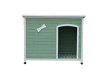 YES4PETS Medium Timber Pet Dog Kennel House Puppy Wooden Timber Cabin With Stripe - Front View