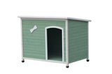 YES4PETS Medium Timber Pet Dog Kennel House Puppy Wooden Timber Cabin With Stripe