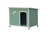 YES4PETS Medium Timber Pet Dog Kennel House Puppy Wooden Timber Cabin With Stripe - Top-Down View