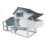 YES4PETS Large Chicken Coop Rabbit Hutch Guinea Pig Cage Ferret House - Side View