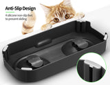 YES4PETS Stainless Steel Pet Bowl Water Bowls Portable Anti Slip Skid Feeder Dog Rabbit Cat - Top-Down View