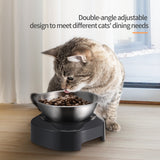 YES4PETS 2 x M Stainless Steel Pet Bowl Water Bowls Portable Anti Slip Skid Feeder Dog Rabbit Cat - 45-Degree Angle