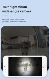 Smart Automatic Pet Dog Cat Rabbit Feeder Smartphone Camera APP for iPhone Android - Rear View