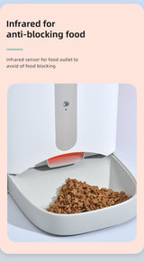 Smart Automatic Pet Dog Cat Rabbit Feeder Smartphone Camera APP for iPhone Android - Close-Up Angle