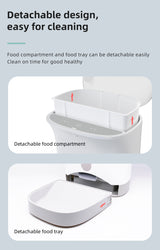Smart Automatic Pet Dog Cat Rabbit Feeder Smartphone Camera APP for iPhone Android - Low Angle
