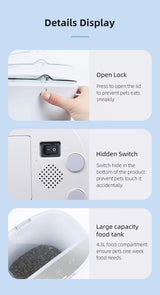 Smart Automatic Pet Dog Cat Rabbit Feeder Smartphone Camera APP for iPhone Android - Extra Image