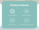 6 Meal Automatic Pet Dog Cat Food Feeder Dispenser with Programmable Timer Pink - Low Angle