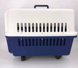YES4PETS Navy XXL Dog Puppy Cat Crate Pet Carrier Cage W Tray, Bowl & Removable Wheels - Side View