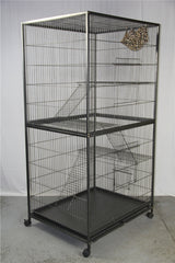 YES4PETS 3 X Platforms & 3 X Ladders For 180 cm Ferret Cat Bird Parrot Cage - Front View