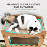 YES4PETS Cat Cardboard House Tower Condo Scratcher Pet Post Furniture Double Storey - Low Angle