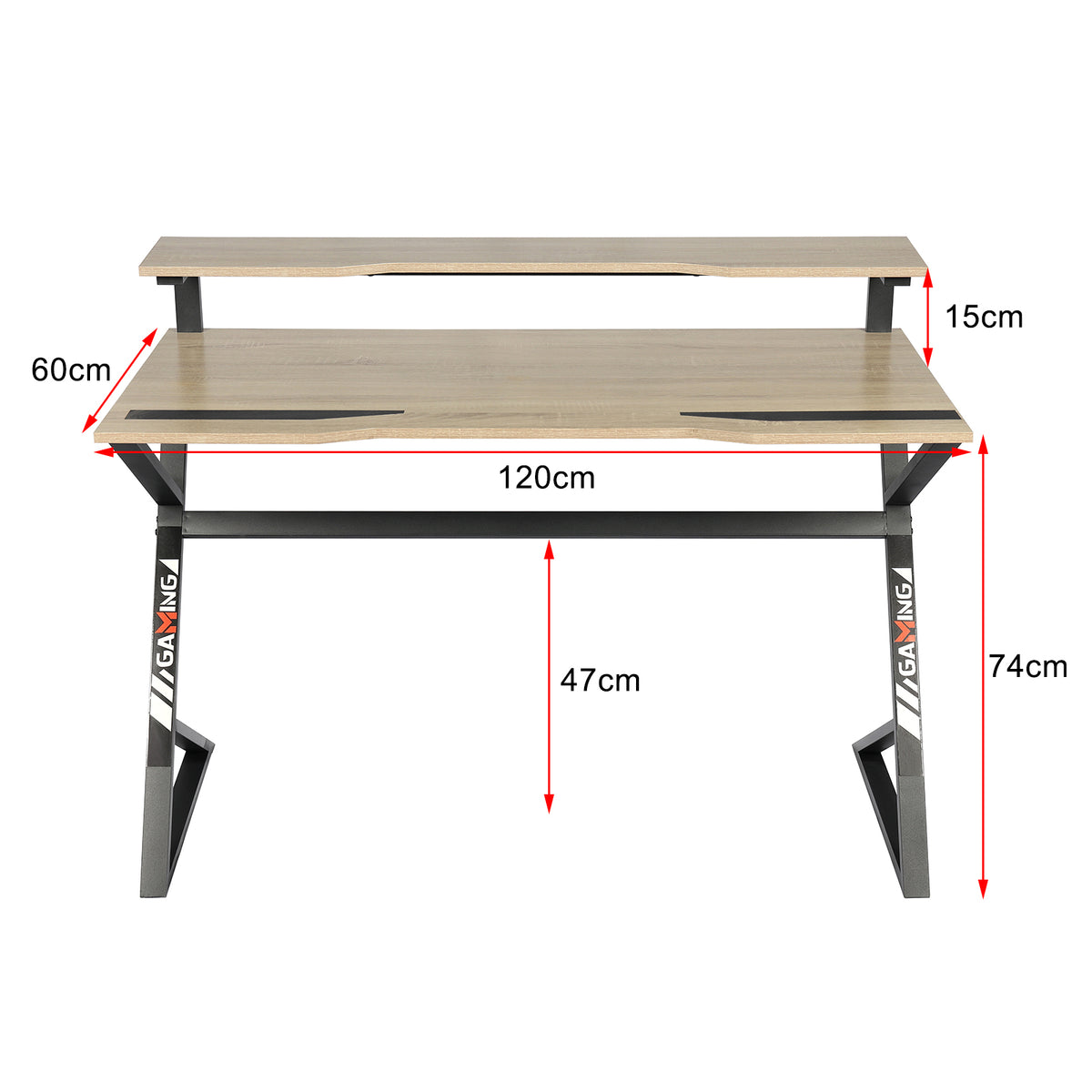 YES4HOMES Computer Desk Sturdy Home Office Gaming Desk for Laptop Modern Simple Style Writing Table Multipurpose Workstation