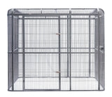 YES4PETS XXXXL Walk-in Bird Cat Dog Chicken Rabbit Cage Pet Parrot Aviary  Perch 219x158x203cm With Green Cover - Side View
