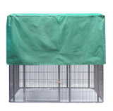 YES4PETS XXXXL Walk-in Bird Cat Dog Chicken Rabbit Cage Pet Parrot Aviary  Perch 219x158x203cm With Green Cover - Top-Down View