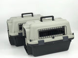 YES4PETS Medium Portable Pet Dog Cat Carrier Travel Bag Cage House Safety Lockable Kennel Grey - 45-Degree Angle