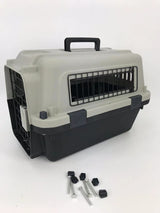 YES4PETS Medium Portable Pet Dog Cat Carrier Travel Bag Cage House Safety Lockable Kennel Grey - Close-Up Angle