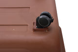 YES4PETS XL Plastic Kennels Pet Carrier Dog Cat Cage Crate With Handle and Removable Wheel Brown - Rear View