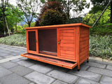 YES4PETS XXL Rabbit Hutch Guinea Pig Cage , Ferret cage Chicken Coop W Pull Out Tray 150x60x75 cm - Side View