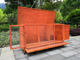 YES4PETS XXL Rabbit Hutch Guinea Pig Cage , Ferret cage Chicken Coop W Pull Out Tray 150x60x75 cm - Top-Down View