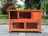 YES4PETS 150 cm XXL Double Storey Rabbit Hutch Guinea Pig Ferret Cage Cat House - Front View