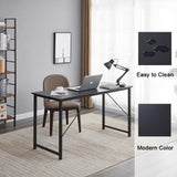 YES4HOMES Computer Desk Sturdy Home Office Gaming Desk for Laptop Modern Simple Style Writing Table Multipurpose Workstation - 45-Degree Angle