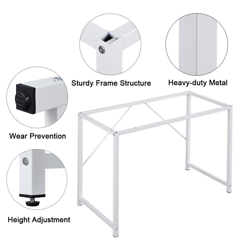 YES4HOMES Computer Desk Sturdy Home Office Gaming Desk for Laptop Modern Simple Style Table Multipurpose Workstation