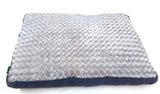 YES4PETS Medium Dog Puppy Pad Bed Kennel Mat Cushion Bed 85 x 60 cm Blue / Grey - Front View