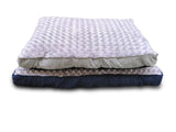 YES4PETS Medium Dog Puppy Pad Bed Kennel Mat Cushion Bed 85 x 60 cm Blue / Grey - Side View