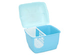 YES4PETS XL Portable Hooded Cat Toilet Litter Box Tray House with Handle and Scoop Blue - Front View