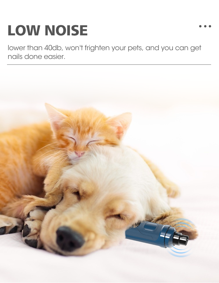 YES4PETS Electric Pet Dog Cat Quiet Nail Grinder Clipper Cutter Grooming Trimmer, image 5