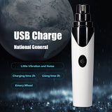 YES4PETS Electric Pet Dog Cat Quiet Nail Grinder Clipper Cutter Trimmer Grooming Care - 45-Degree Angle